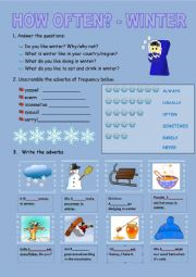 Adverbs of frequency - winter