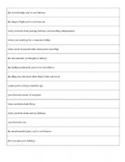 English Worksheet: Travel speaking