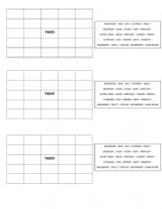 English Worksheet: Bingo! Parts of the house