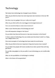 English Worksheet: technology