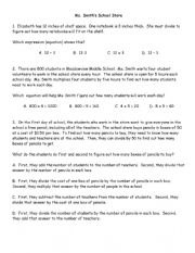 English Worksheet: Ms. Smiths School Store-WIDA Prep