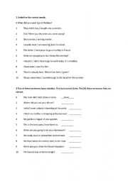 English Worksheet: grammar revision