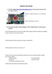English Worksheet: Fridays4future and Greta