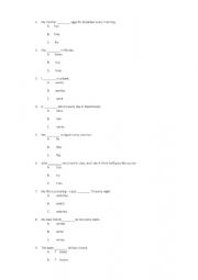 English Worksheet: Present Simple exercises