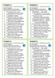 Articles with geographical names - pair work