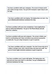 English Worksheet: Computer Breakdowns