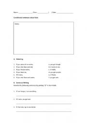 English Worksheet: Zero conditional 