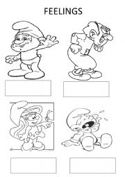English Worksheet: feelings colouring