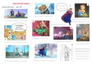 Frozen scenes to describe