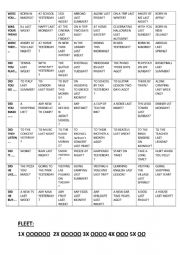 English Worksheet: PAST SIMPLE BATTLE SHIP