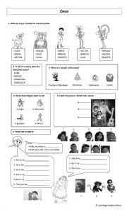 English Worksheet: Coco worksheet