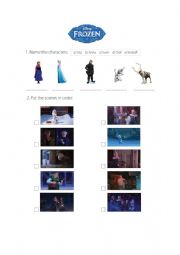 English Worksheet: Olafs Frozen Adventure