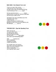 English Worksheet: Bee Gees