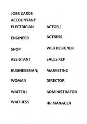 English Worksheet: JOBS 