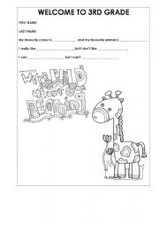 English worksheet: Front Page