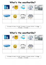 English Worksheet: whats the weather like?