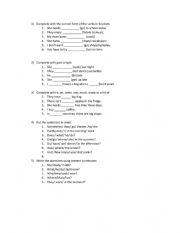 Revision worksheet