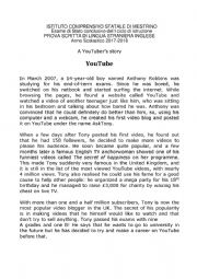 English Worksheet: a youtubers story