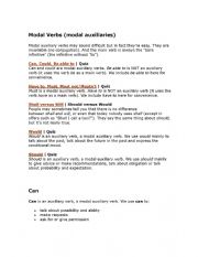 English Worksheet: Modals