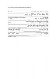 English Worksheet: SimplePast vs PastProgressive
