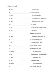English Worksheet: Present Perfect Exercises