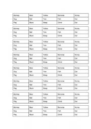 English Worksheet: Bingo animals