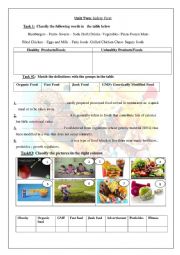 English Worksheet:  safety first