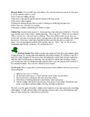 English Worksheet: Clothes games