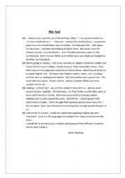 English Worksheet: 8th form full term test n1