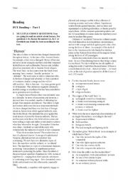 Reading and grammar exercises