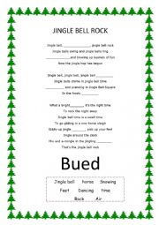 Jingle Bell Rock. Fill in the gaps - ESL worksheet by pia23_