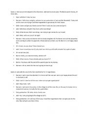 English Worksheet: Jack and the Beanstalk Script 