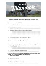 English Worksheet: A Cheese Company Webquest