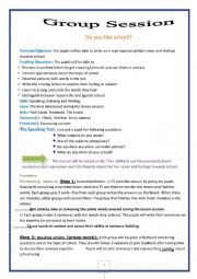 English Worksheet: Do you like school? 