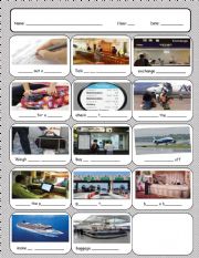 English Worksheet: Travel Dictation