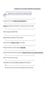 English Worksheet: Asking questions simple past and present perfect