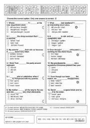 Past simple (irregular verbs)