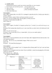 English Worksheet: HOW DO YOU HANDLE COMPLAINTS??