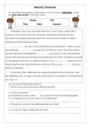 English Worksheet: Process Essay short test