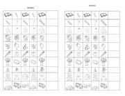 English Worksheet: Reading and speaking activity about toys, fruit, vegetables and school objects