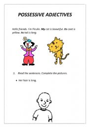 English Worksheet: Possessive adjectives