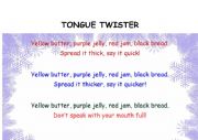 English Worksheet: Tongue twister