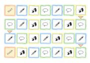 Mime / Draw / Describe Board Game + Cards - Prepositions of Place IN ON AT