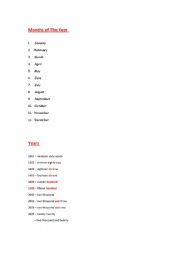 English Worksheet: Dates in English 