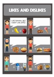 English Worksheet: LIKES AND DISLIKES 