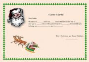English Worksheet: letter for Santa