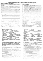 English Worksheet: simple past ,past Continuous and used to exercises