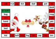English Worksheet: Phonics, Reading game: short vowels, oo, ck, ng, c