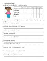 English Worksheet: adverbs of frequency