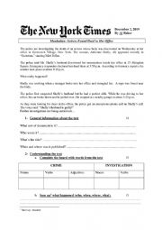 English Worksheet: Crime Article